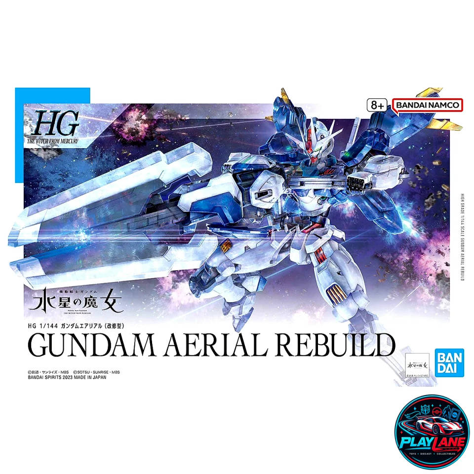 Bandai Spirits HG 1/144 Gundam Aerial Rebuild (The Witch from Mercury) High Grade Gunpla Model Kit - Direct Import from Japan