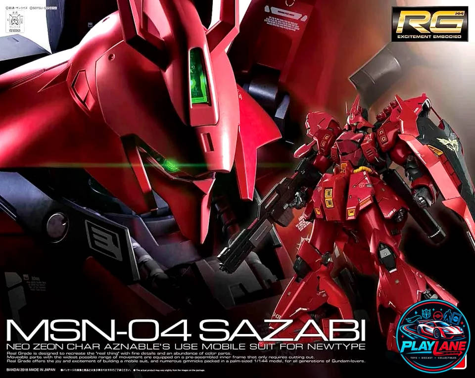 Bandai Spirits RG #29 1/144 MSN-04 Sazabi (Char's Counterattack) Real Grade Gunpla Model Kit - Direct Import from Japan