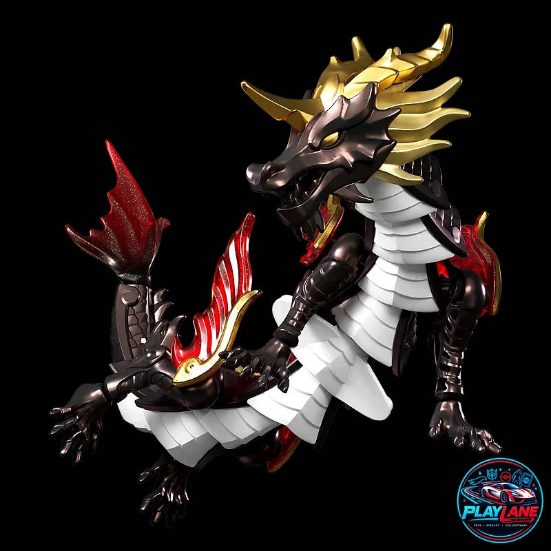 Blokees Herospire: Warrior Version 09 (Wave 09) Skyward Dragon - Three Kingdoms & Mythological Heroes Articulated Snap-Fit Model Kit Blind Box (Single Pack / Set of 9) - Galaxy Chase Sea Overturning Dragon (1/108)