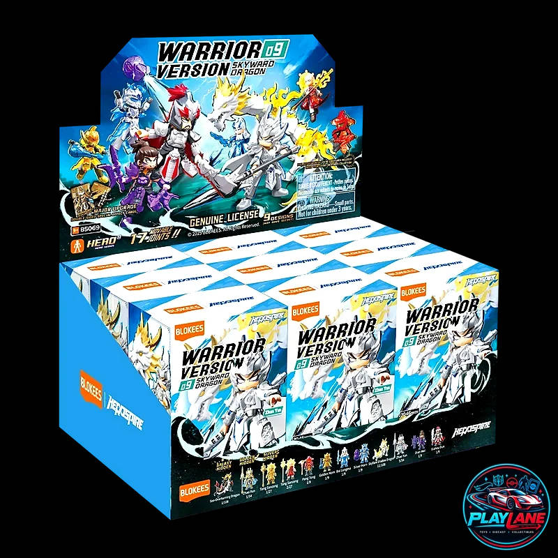 Blokees Herospire: Warrior Version 09 (Wave 09) Skyward Dragon - Three Kingdoms & Mythological Heroes Articulated Snap-Fit Model Kit Blind Box (Single Pack / Set of 9)