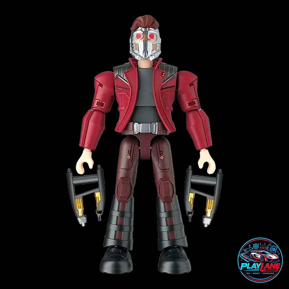 Blokees Marvel Infinity Saga: Galaxy Version 02 (GV-02 The Amazing Miracle / 81112) Star-Lord (Peter Quill) Articulated Snap-Fit Model Kit Action Figure with Battle Mask, Dual Quad Blasters & Display Stand