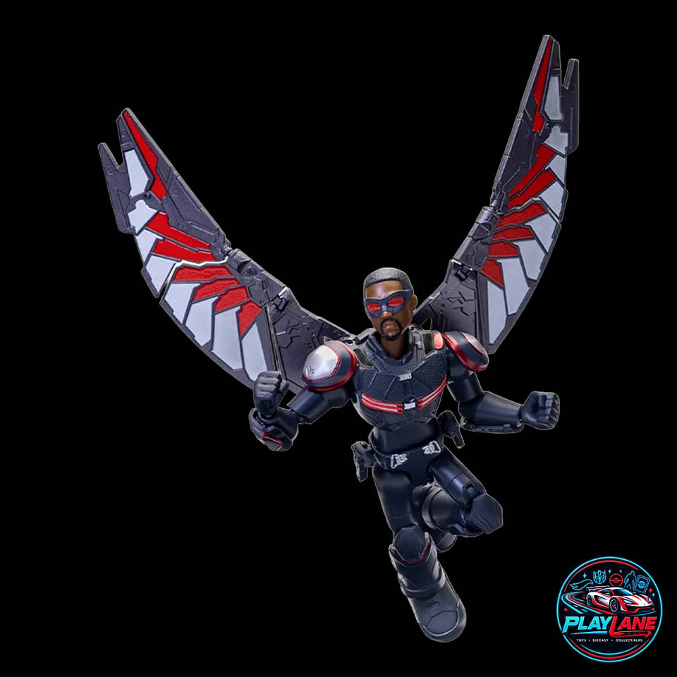 Blokees Marvel Infinity Saga: Galaxy Version 03 (GV-03 Heroes Assemble / 81113) Falcon (Sam Wilson) Articulated Snap-Fit Model Kit Action Figure with Exo-7 Flight Wings, Dual Steyr Pistols & Display Stand