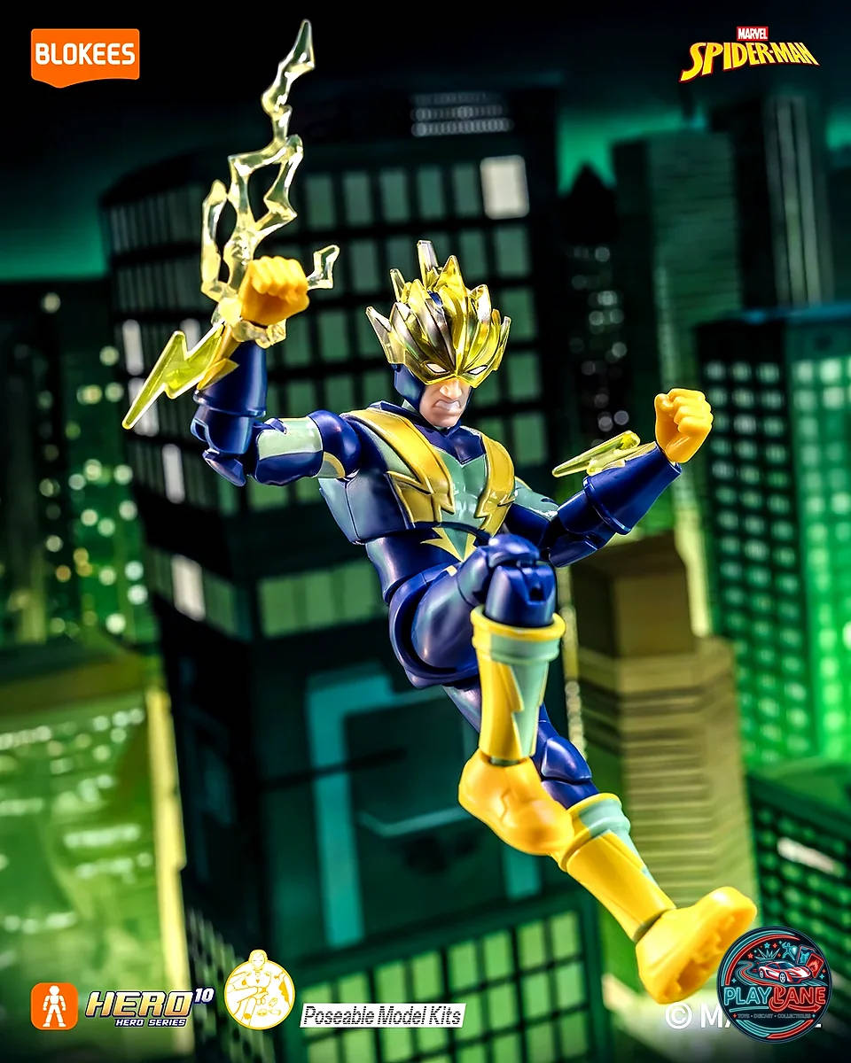 Blokees Marvel Heroes Galaxy Version 06: Spider-Verse Electro Snap-Fit Action Figure Model Kit (Confirmed Selection)