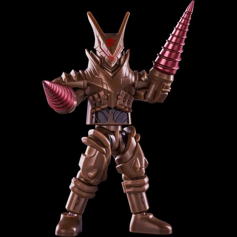 Blokees Ultraman: Galaxy Version 06 (GV-06 Unparalleled Miracle) Legionoid Alpha (Ground Combat Type) Articulated Snap-Fit Model Kit Action Figure with Drill Arms & Display Stand