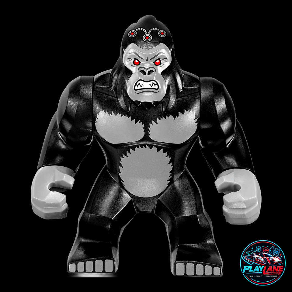 DC Comics Gorilla Grodd Custom Oversized BigFig Brick Minifigure (LEGO-Compatible with Articulated Arms & Stud Grip Hands)
