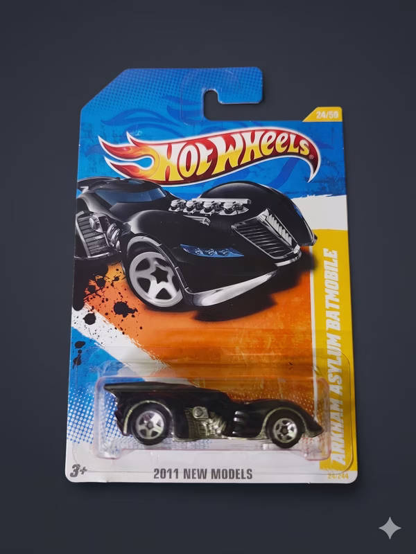 Hot Wheels 2011 New Models Arkham Asylum Batmobile Black #24/50 | 1:64 Diecast | Imported