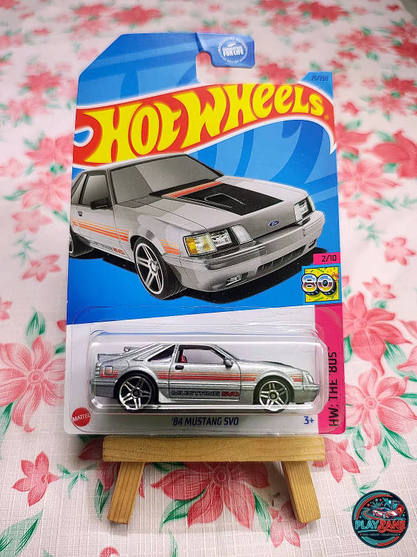 Hot Wheels '84 Mustang SVO | Imported – 1:64 Scale Then and Now Mainline Diecast Model Car