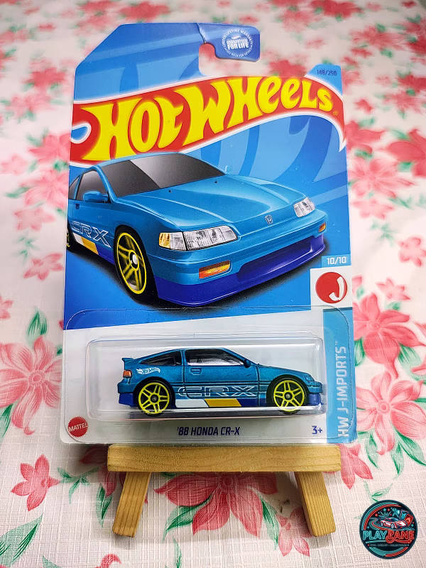 Hot Wheels '88 Honda CR-X | Imported – 1:64 Scale HW J-Imports Retro Hatchback Mainline Diecast Model Car
