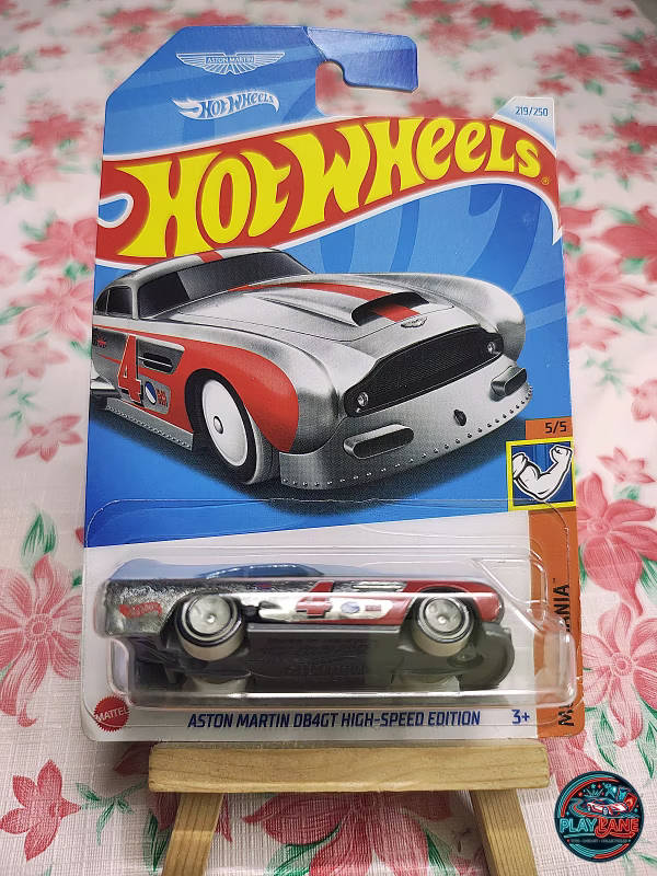 Hot Wheels Aston Martin DB4GT High-Speed Edition | Imported – 1:64 Scale Muscle Mania Mainline Diecast Model Car ( Blister Damaged)