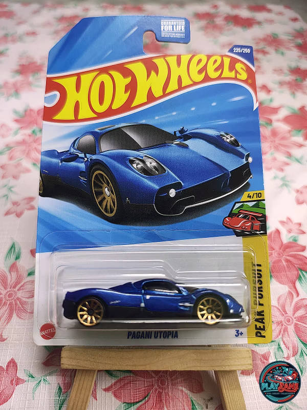 Hot Wheels Pagani Utopia Metallic Blue | Imported – 1:64 Scale Peak Pursuit Mainline Diecast Model Car