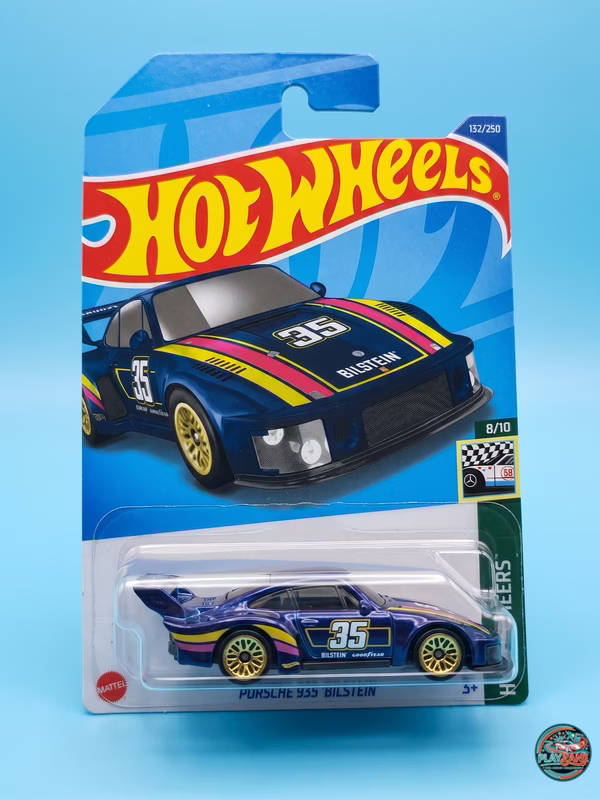 Hot Wheels Porsche 935 Blue Bilstein Livery (1:64 Scale Retro Racers Series Die-Cast Car)