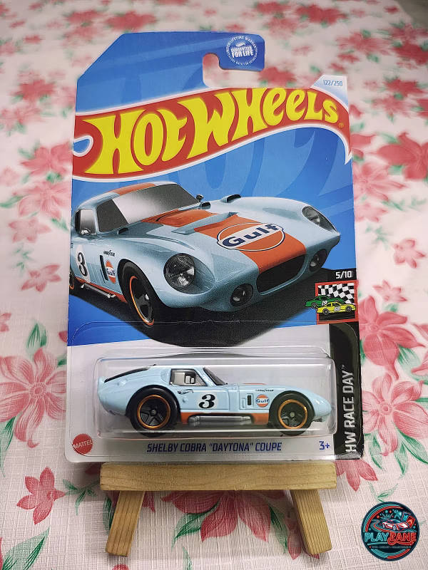 Hot Wheels Shelby Cobra Daytona Coupe Gulf Racing Edition | Imported – 1:64 Scale HW Race Day Mainline Diecast Model Car