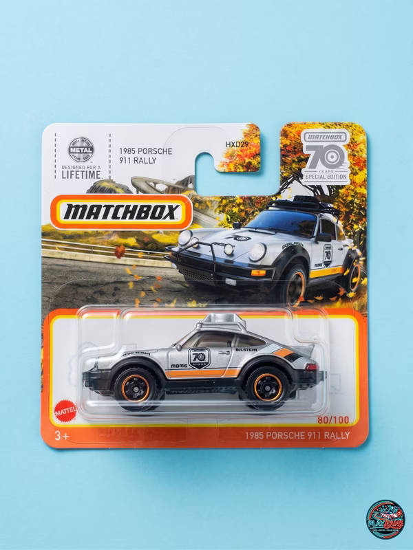 Matchbox 1985 Porsche 911 Rally Silver Short Card | 70 Years #80/100 Diecast | Imported