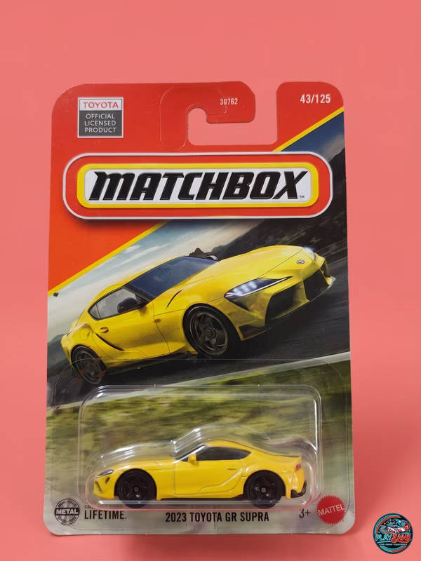 Matchbox 2023 Toyota GR Supra Yellow #43/125 | 1:64 Scale JDM Diecast | Imported