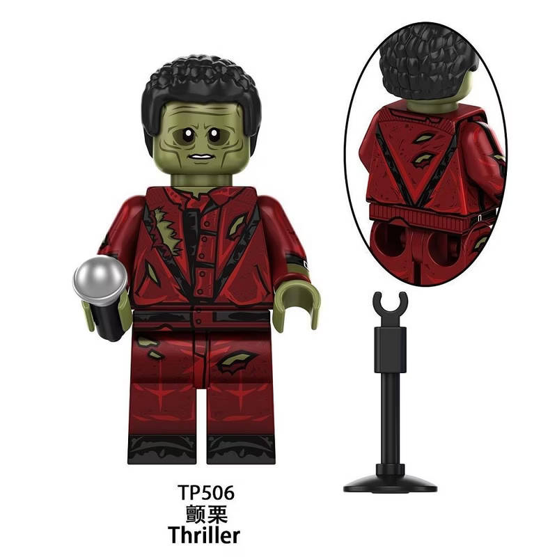 Michael Jackson (Thriller Zombie) Custom Minifigure TP506 – Third-Party Building Block Toy (Lego Compatible)