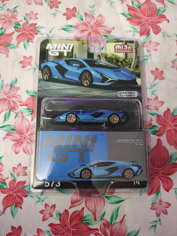 Mini GT Lamborghini Sian FKP 37 Blu Aegir Metallic | 1:64 Limited Edition MGT00573