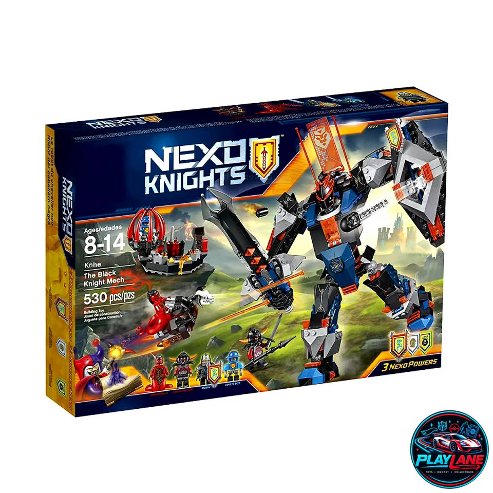 Nexo Knights The Black Knight Mech 530-Piece Building Block Playset (70326 1:1 Replica KO)