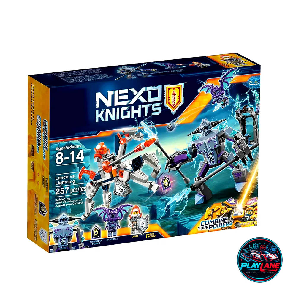 Nexo Knights Lance vs. Lightning 257-Piece Grimroc Stone Monster Duel Building Block Set (70359 1:1 Replica KO)