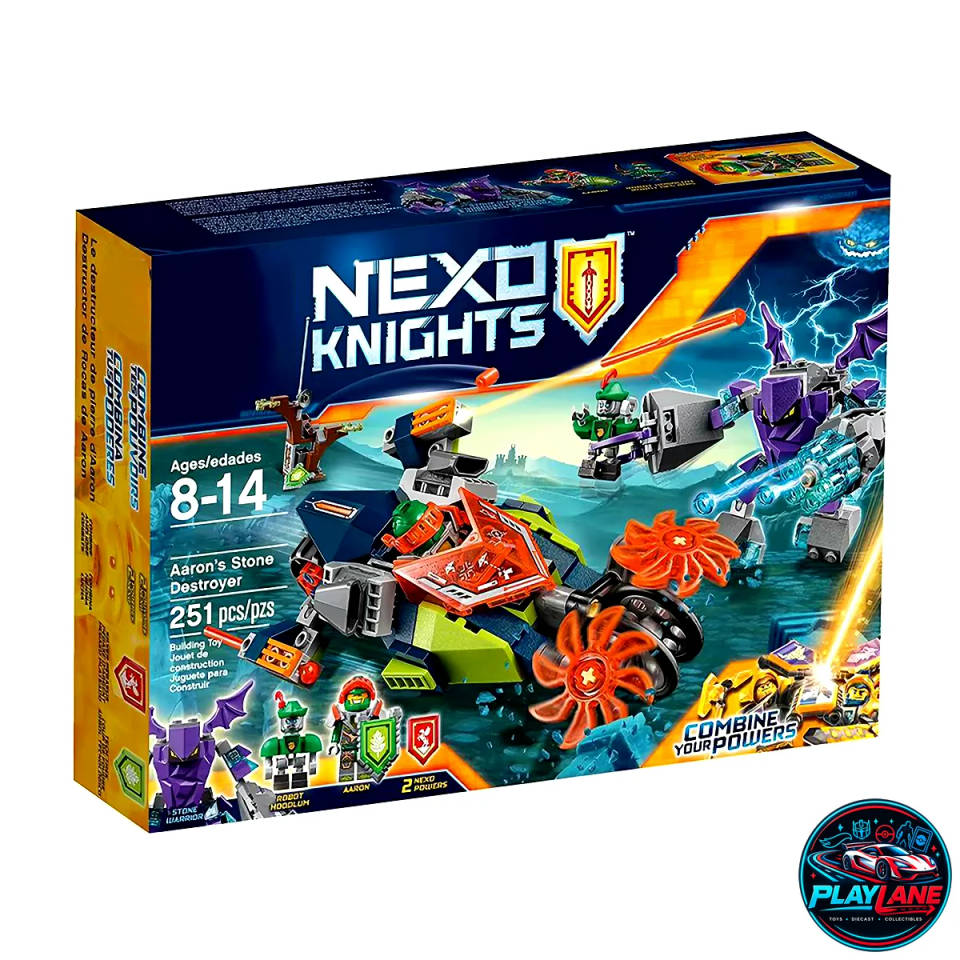 Nexo Knights Aaron's Stone Destroyer 251-Piece 2-in-1 Battle Vehicle Building Block Set (70358 1:1 Replica KO)