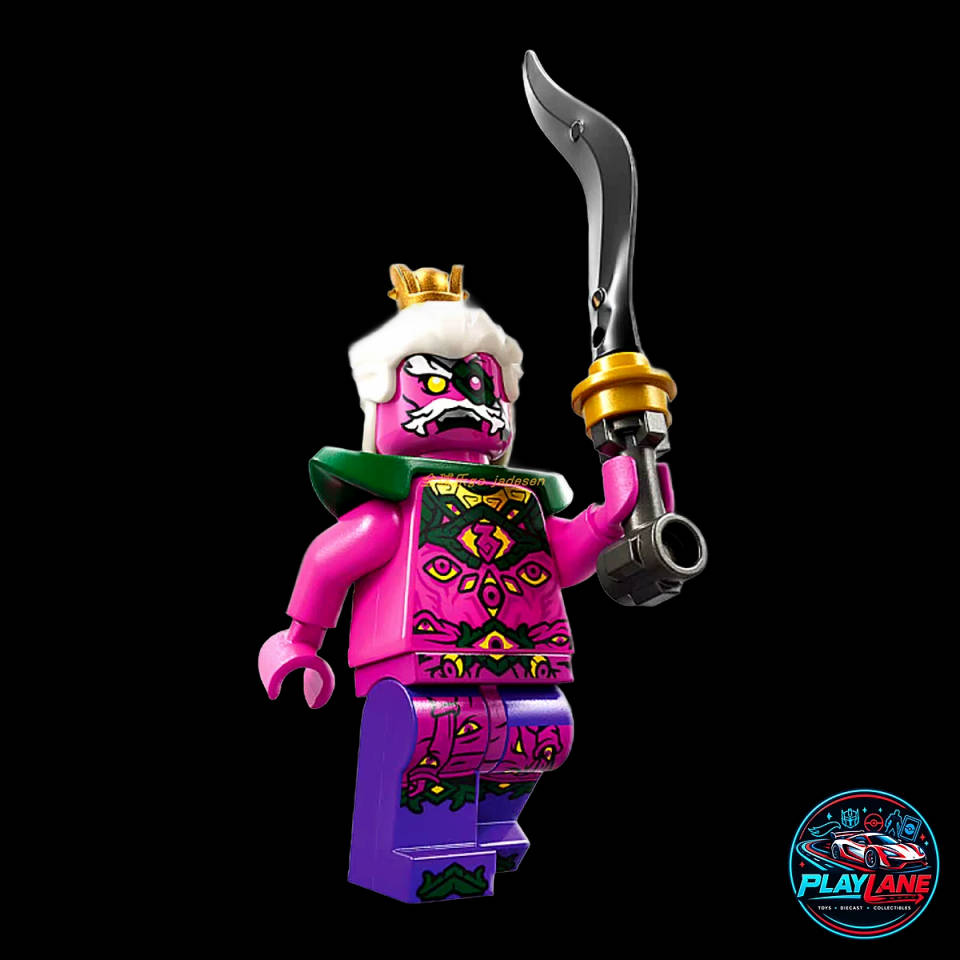 Official LEGO Monkie Kid: The 100-Eyed Demon / Hundred-Eyed Demon (mk163) Minifigure with Crowned Hairpiece, Eyeball Armor Print, & Scimitar Blade