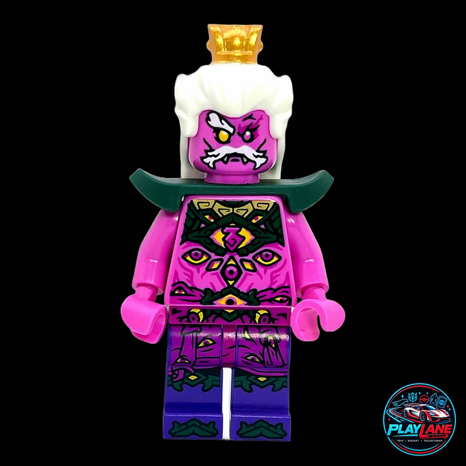 Official LEGO Monkie Kid: Monkie Kid (mk169) Minifigure with 5th Anniversary Golden Robes, Azure Headset Hair, & Celestial Staff