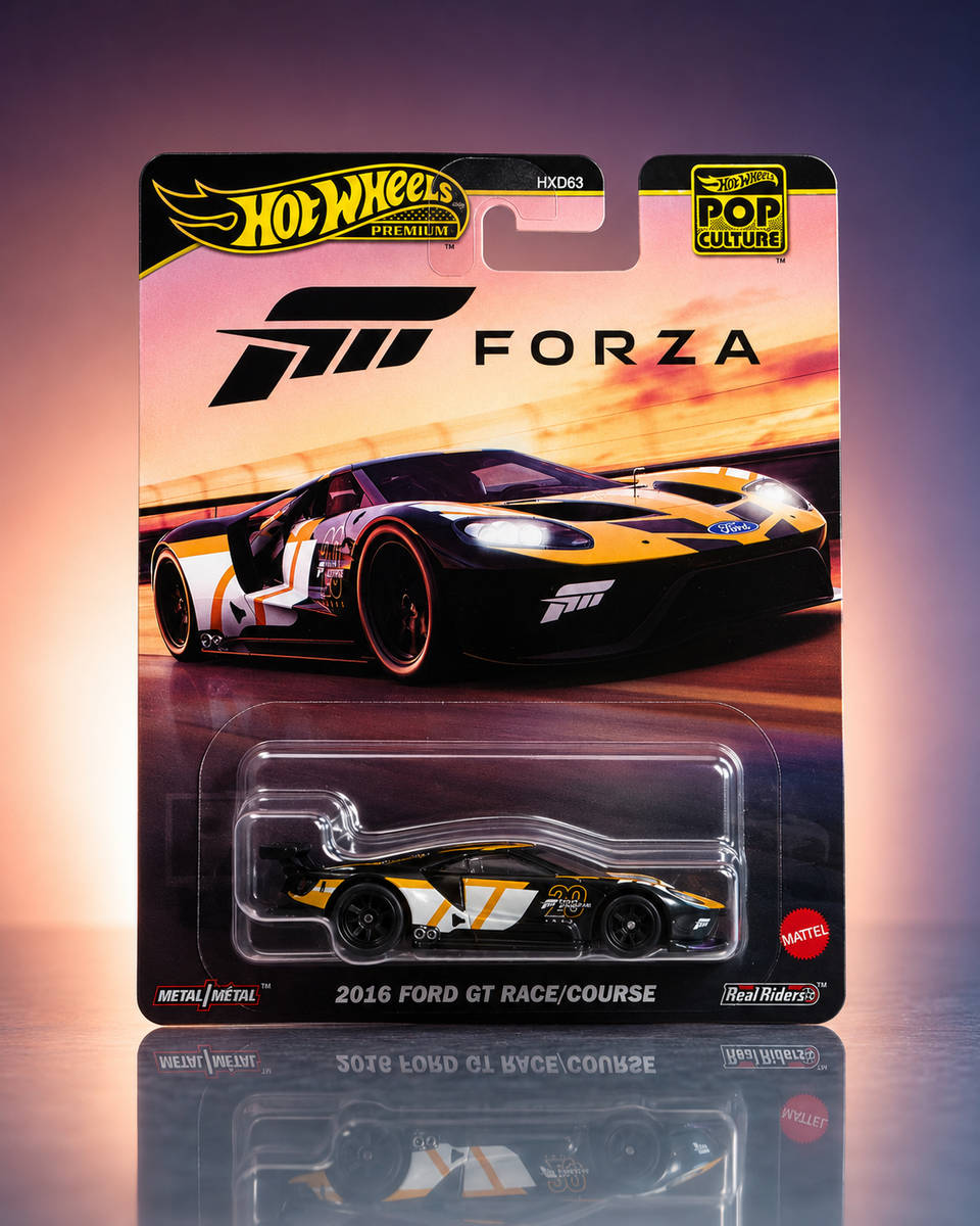 Hot Wheels Premium Pop Culture Forza 2016 Ford GT Race/Course Die-Cast Car (1:64 Scale)