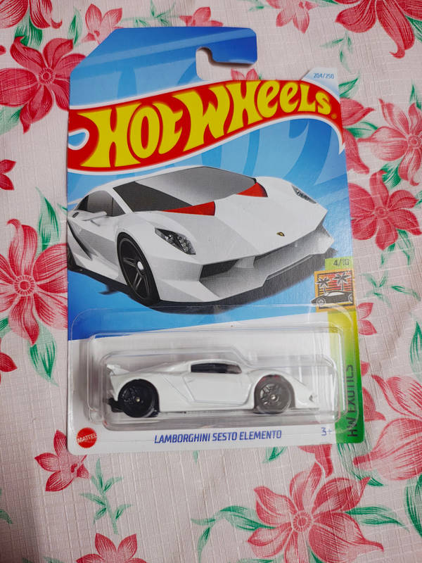 Hot Wheels Lamborghini Sesto Elemento Stealth Gray | Imported – 1:64 Scale HW Exotics Mainline Hypercar Diecast Model Car