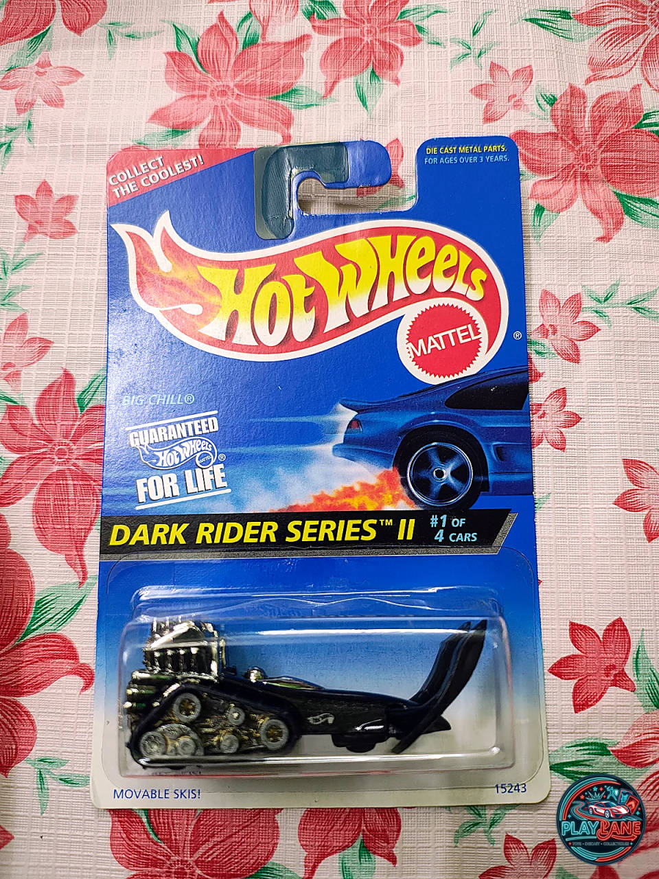 Hot Wheels Big Chill 1996 Dark Rider Series II Silver | Imported – 1:64 Scale Retro Snowmobile Mainline Diecast Model Car