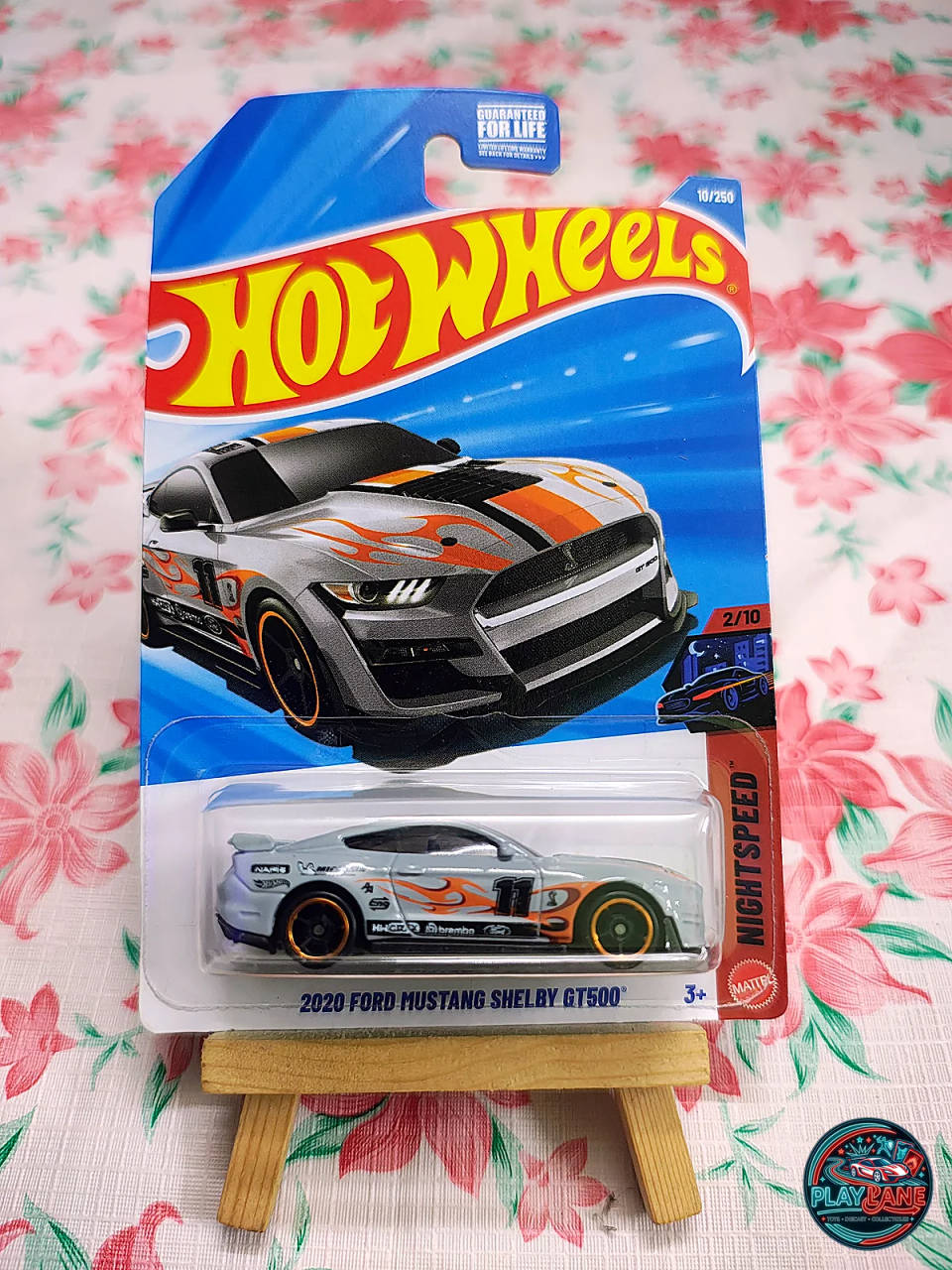 Hot Wheels 2020 Ford Mustang Shelby GT500 Sleek Gray | Imported – 1:64 Scale Nightspeed 2/10 Mainline Modern Muscle Model Car