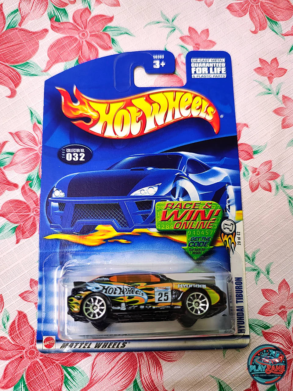 Hot Wheels Hyundai Tiburon Gloss Black | Imported – 1:64 Scale 2003 First Editions 20/42 Retro Asian Tuner Diecast Model Car