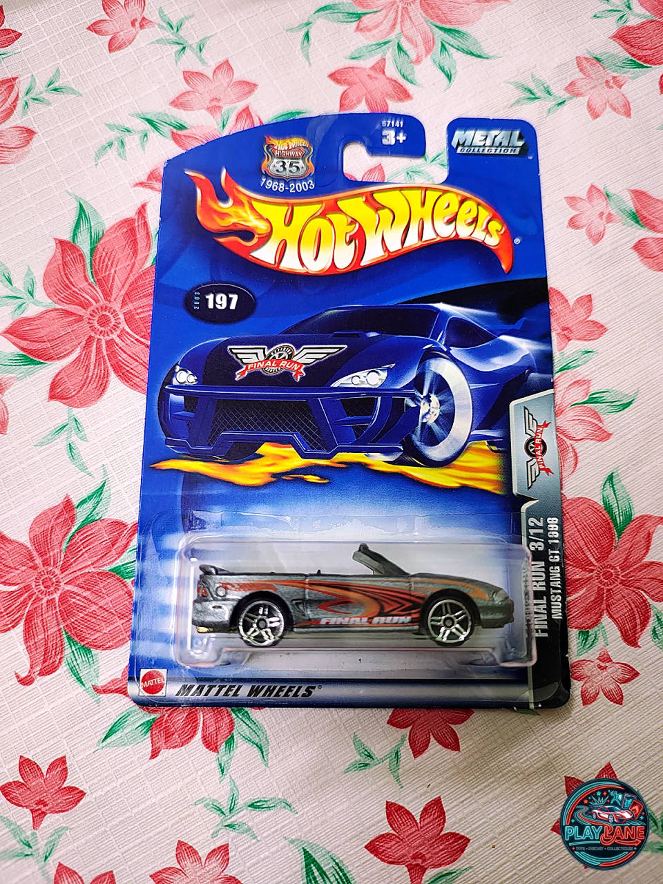 Hot Wheels 1996 Mustang GT Convertible Metallic Gray | Imported – 1:64 Scale 2003 Final Run Series 3/12 Collector No. 197 Retired Mold Diecast Model Car