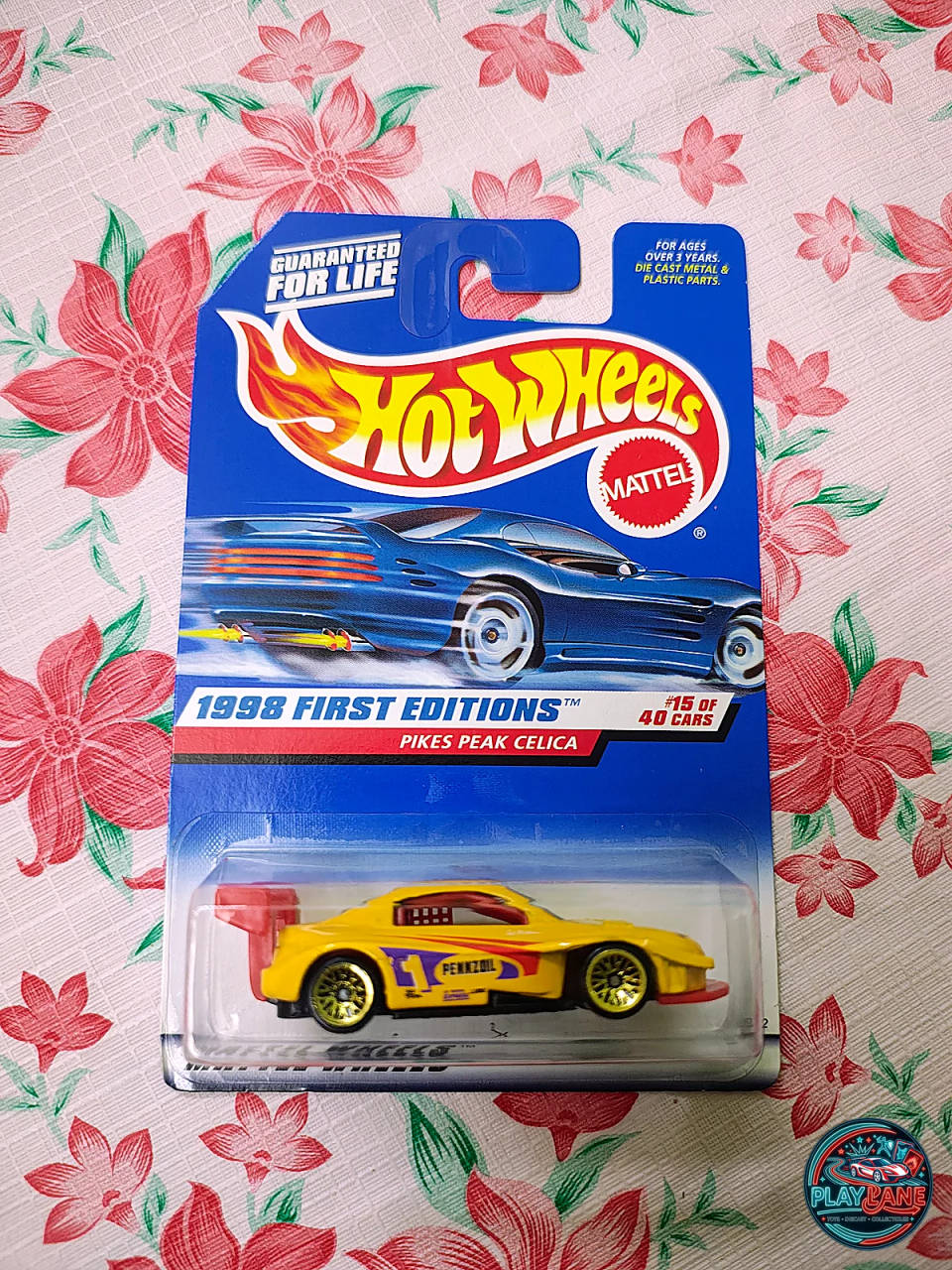 Hot Wheels Pikes Peak Celica Vibrant Yellow | Imported – 1:64 Scale 1998 First Editions 15/40 Collector No. 652 Vintage JDM Rally Race Diecast Model Car