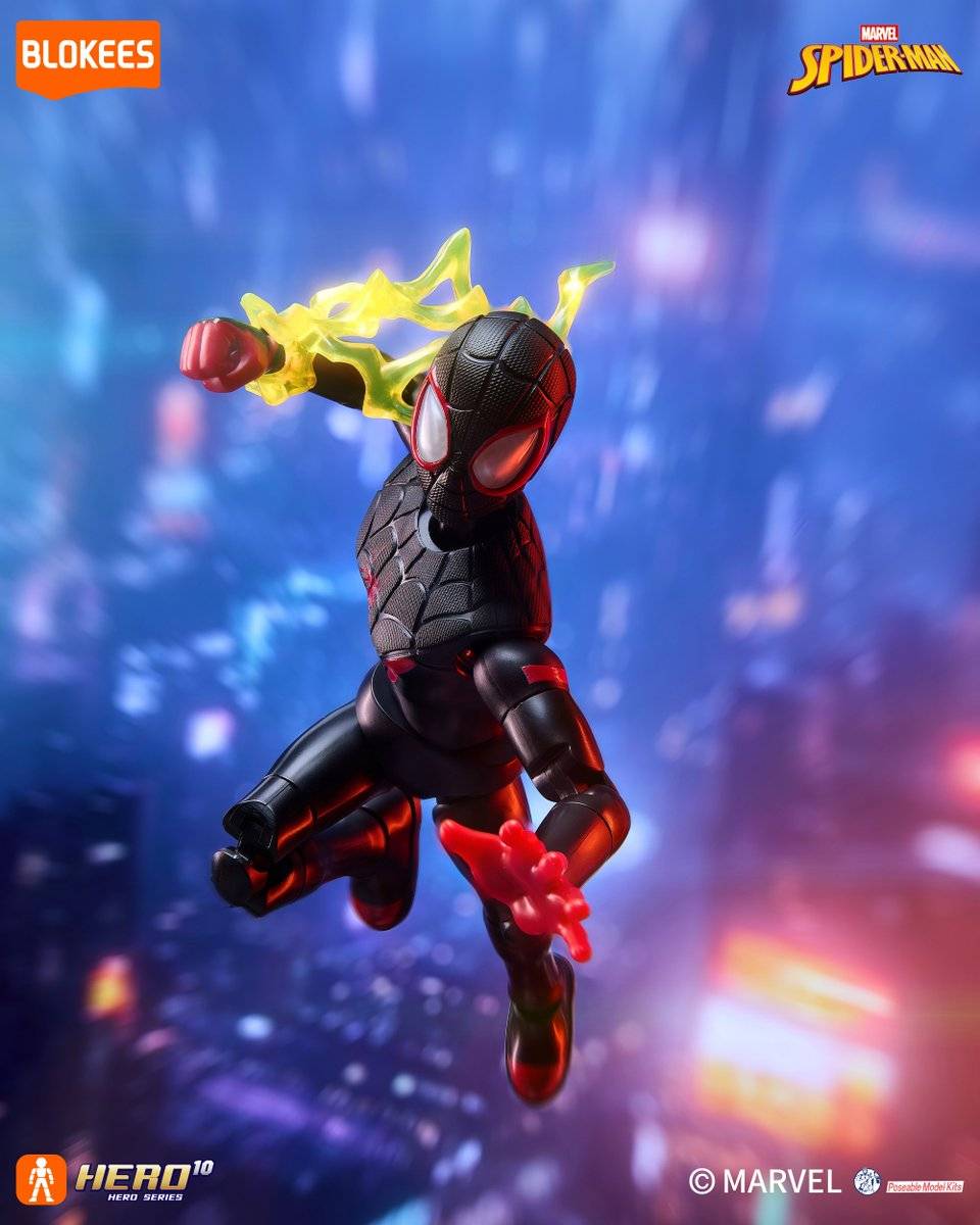 Blokees Marvel Galaxy Version 05 Miles Morales Spider-Man | Confirmed Guaranteed Character Opened Blind Box Snap-Fit Mini Model Kit