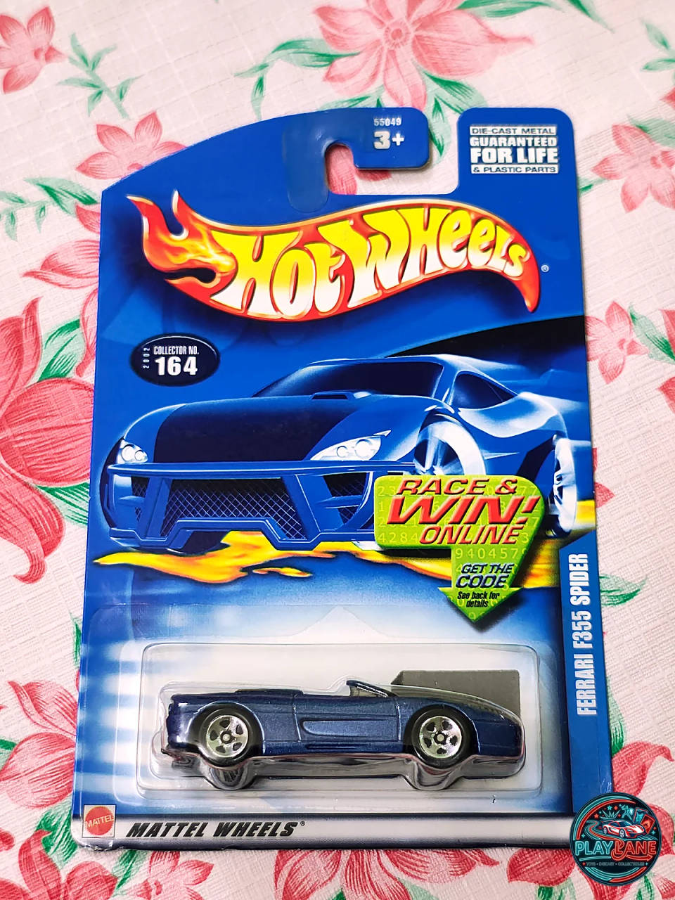 Hot Wheels Ferrari F355 Spider Metallic Blue | Imported – 1:64 Scale Vintage Mainline Convertible Exotic Diecast Supercar Model Car
