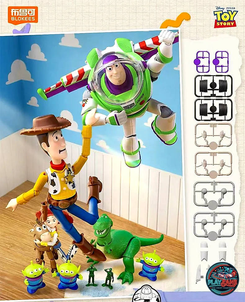 Blokees Toy Story Elite Version 01 Friendship Quest | Full Set of 6 Complete Mystery Snap-Fit Mini Model Kit Action Figures Bundle