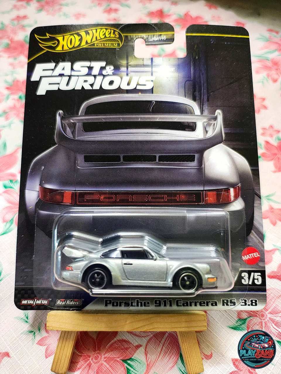 Hot Wheels Premium Fast & Furious Porsche 911 Carrera RS 3.8 | Metalflake Silver Real Riders Imported Japan Edition 1:64 Scale Collectible Diecast Model Car