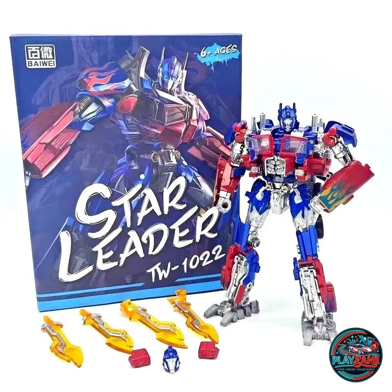Baiwei Star Leader TW-1022 EX | Fine Coating Metallic Version | 7-Inch Bayverse Movie Optimus Prime KO SS44 Robot Action Figure Model Kit
