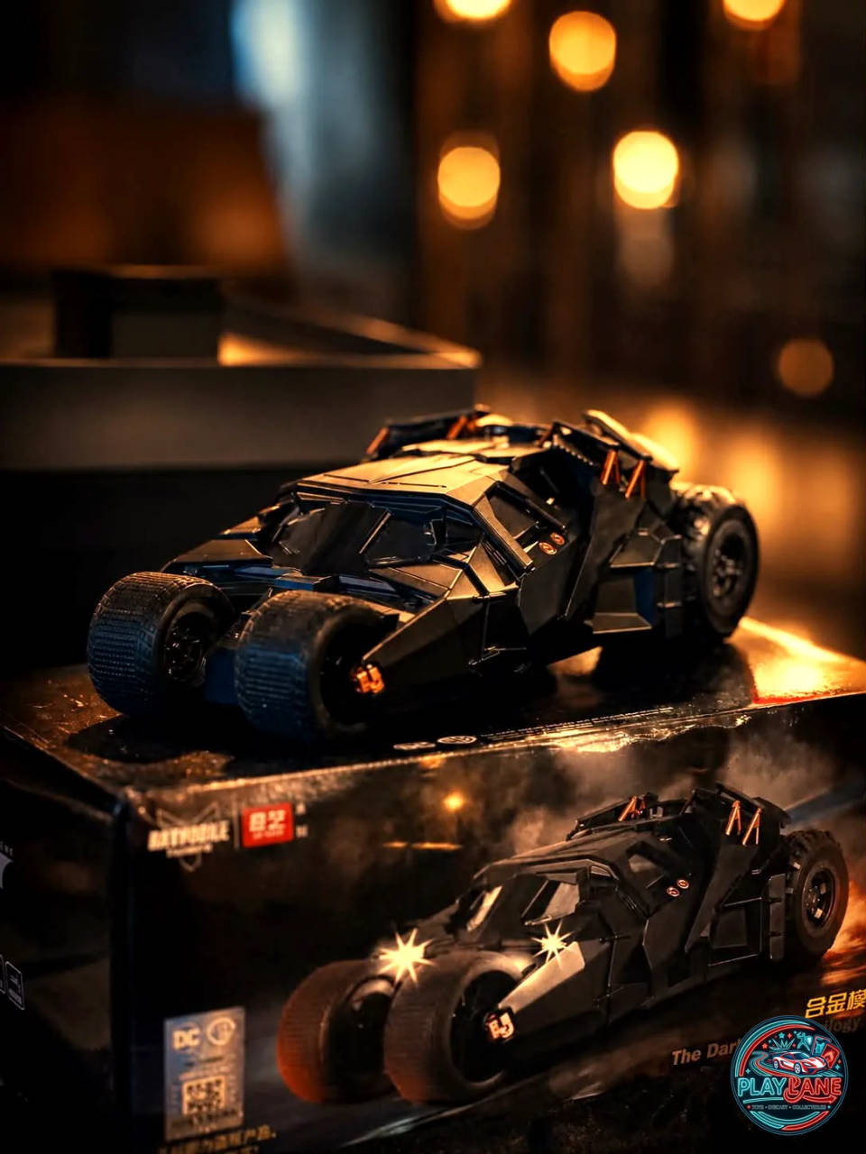 Batman The Dark Knight Tumbler Batmobile | Premium Alloy Diecast Model Car with Real Smoke Spray Exhaust, LED Lights & Engine Sounds