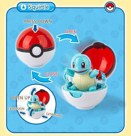 Pokémon Squirtle Pop-Up Pokéball Action Toy | Interactive Pop-Out Mini Figure Set