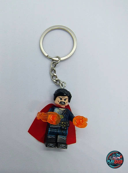 Custom Doctor Strange Minifigure Keyring | Premium Brick-Compatible Sorcerer Supreme Pocket Figure Keychain