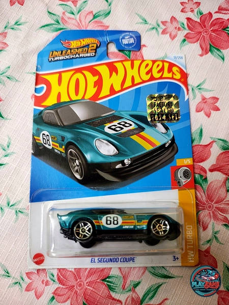 Hot Wheels HW Turbo – El Segundo Coupe (Teal Blue Edition) | Imported Mainline 1:64 Scale Die-Cast Car (Track #1/5 / Collector #051/250)