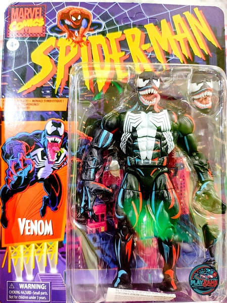 Hasbro Marvel Legends Retro Collection Venom 6-Inch Action Figure (Spider-Man: The Animated Series Cel-Shaded Edition)