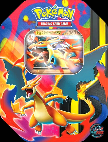 Pokémon TCG Mega Charizard Y ex Collector Tin (Imported Sealed Booster Tin)
