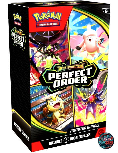 Pokémon TCG: Mega Evolution—Perfect Order Booster Bundle (6 Sealed Packs)