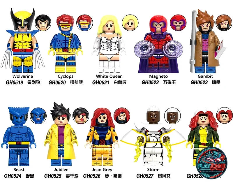 X-Men Custom Building Block Minifigures Set (G0166 Series / 10-Character Wave)