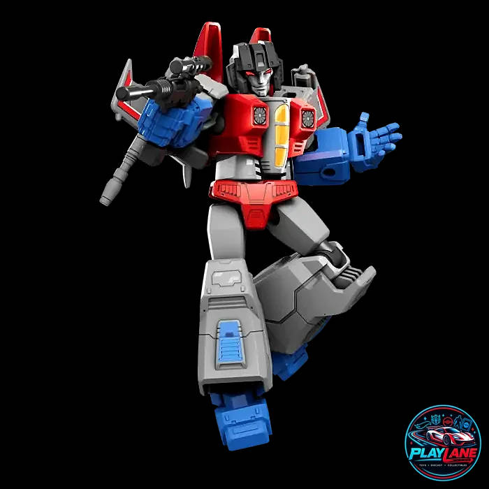 Blokees Transformers: Galaxy Version 02 (GV-02 SOS) Starscream (Confirmed / Guaranteed Character) Articulated Snap-Fit Model Kit Action Figure with Null Rays & Display Stand