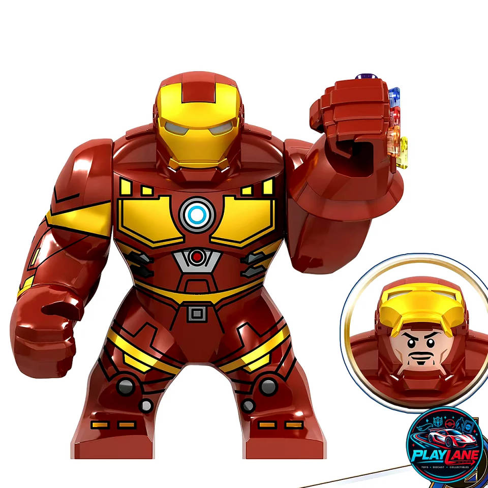 Marvel Avengers: Endgame Iron Man Mark 85 (Nano Gauntlet Snap Ver. GD219) Custom BigFig - 100% LEGO-Compatible Large Scale Building Block Action Figure