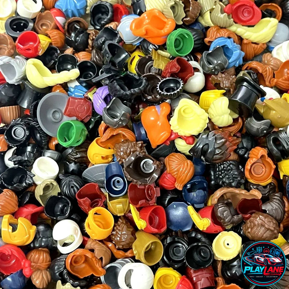 32-Piece Custom Minifigure Headwear Variety Pack (No Duplicates) LEGO-Compatible Assorted Hairpieces, Helmets, Hats & Caps Accessory Set for City, Medieval & Military MOCs