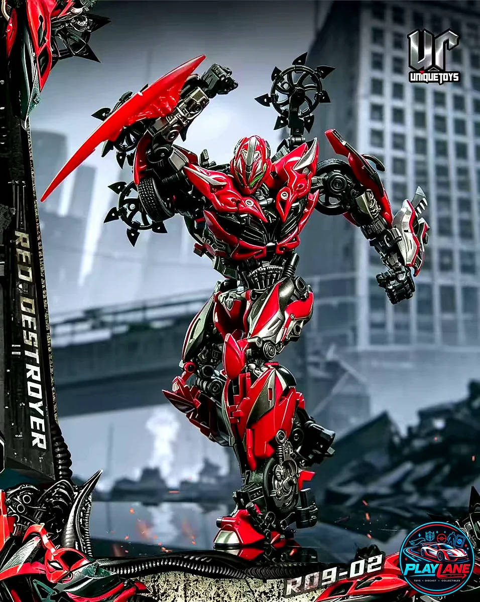 Unique Toys UT R-09-02 R09-02 Red Destroyer 2.0 (Age of Extinction Stinger) MPM Scale Transforming Figure - Third-Party Collector Edition