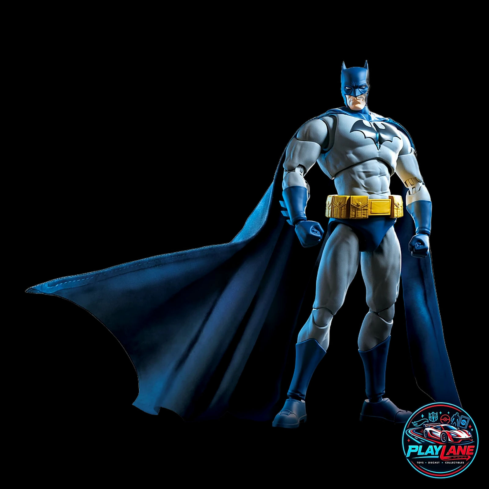 Blokees DC Champion Class Series: CC-05 Batman (Batman: Hush) 1/12 Scale Deluxe Articulated Snap-Fit Model Kit Action Figure with Poseable Wired Cloth Cape & Batarang Arsenal - Main View 4